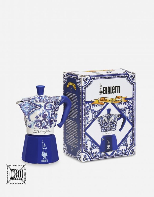 Bialetti - Moka Express Dolce & Gabbana,Blue, 6 cups