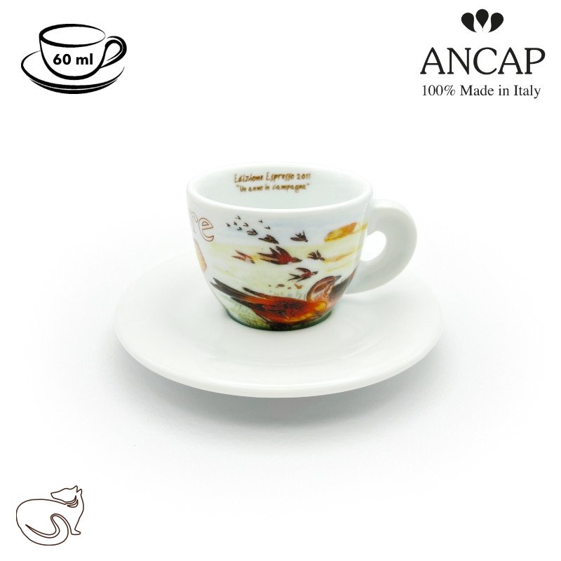 dAncap - šálek s podšálkem espresso Ottobre (Říjen) Anno Di Campagna
