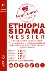 Ethiopia Sidama - Messier, čerstvě pražená káva, min. 50 g