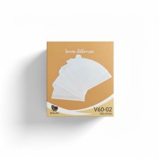 kawio - V60-02, Papírové filtry na dripper, bělené, 100ks