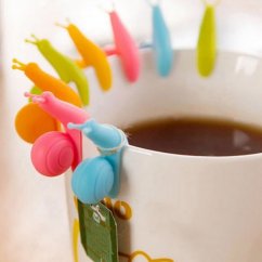 kawio - Šnek, držátko pytlíků na čaj, rozlišovač šálků, více barev, 1ks