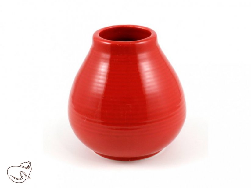 Kalabasa - PERA, červená keramická na čaj Maté