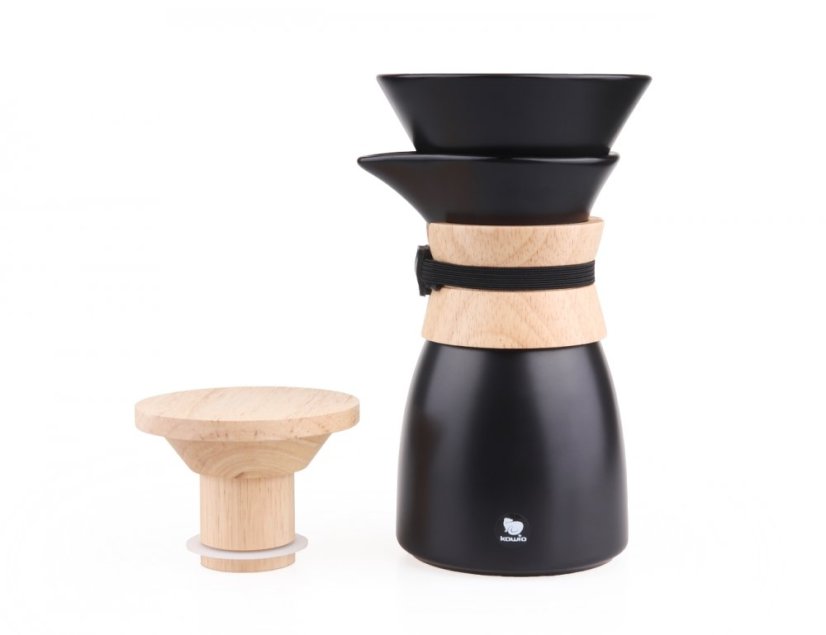 kawio | Pour Over 2v1 Coffee Maker – 550 ml – Ceramic/Wood