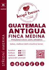 Guatemala Antigua Finca Medina SHB EP - čerstvě pražená káva, min. 50g