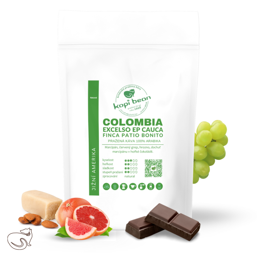 Colombia Excelso Finca Patio Bonito - čerstvě pražená káva Arabika, min. 50 g