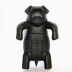 kawio - Bulldog, černý, silikonové sítko na čaj 1ks