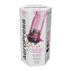 AeroPress® Clear pink - travel coffee machine