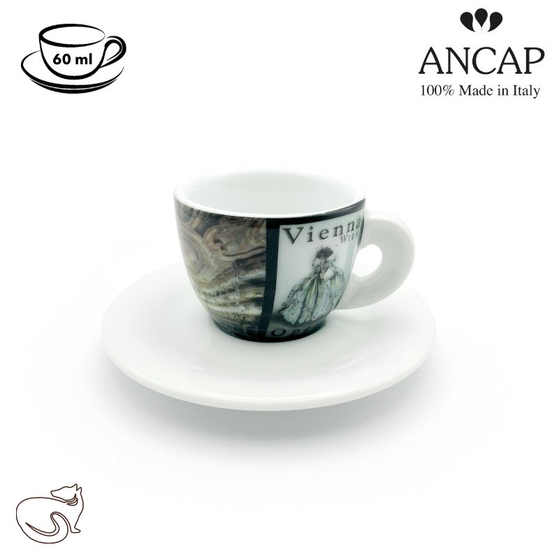 dAncap - Чашка з блюдцем для еспресо Grande Musica, Відень, 60 мл