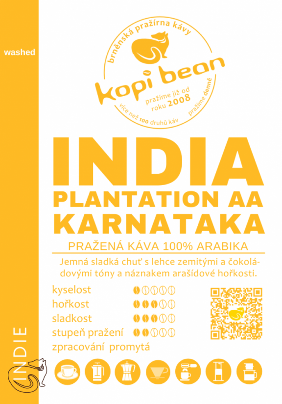 India Plantation AA Karnataka - čerstvě pražená káva, min. 50g