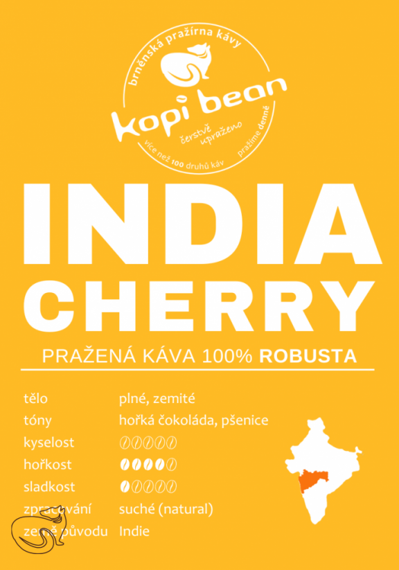 India Cherry Robusta - свіжообсмажена кава, хв. 50г