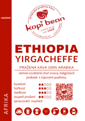 Ethiopia Yirgacheffe - čerstvě pražená káva, min. 50g