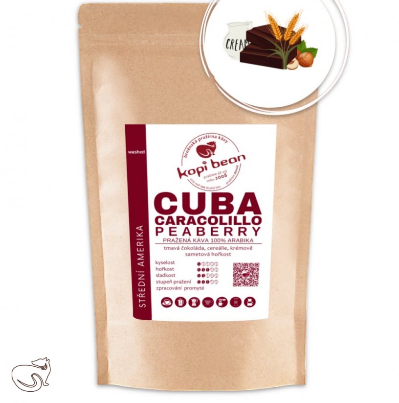 Cuba Caracolillo Peaberry - čerstvě pražená káva, min. 50g