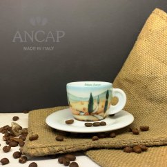 dAncap - šálek s podšálkem espresso Contrade, cesta, 60 ml