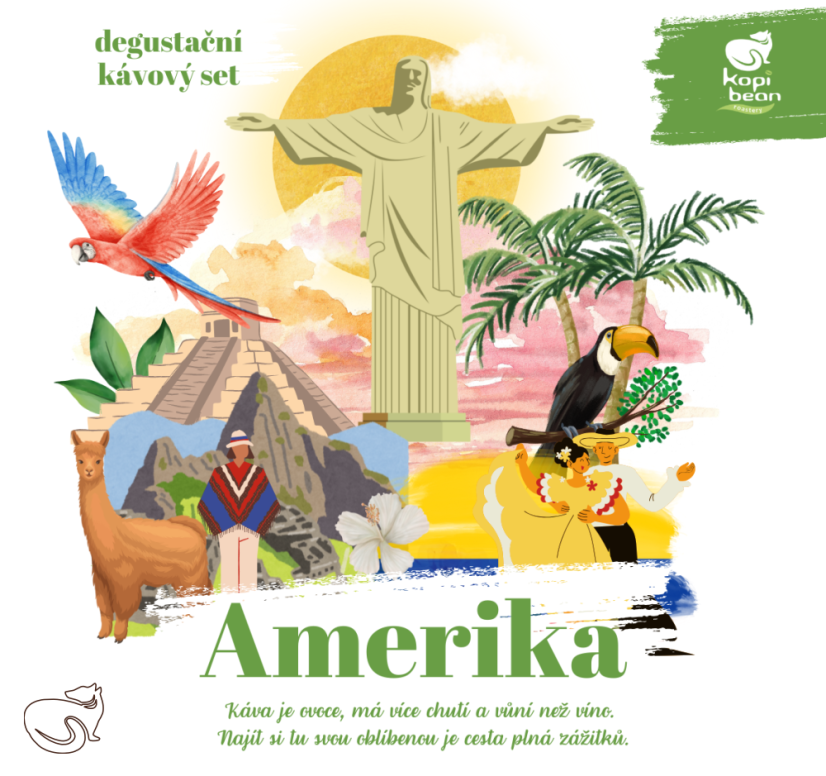 Degustační set káv Cesta po Americe 3x50g