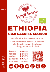 Ethiopia Guji Daanisa sookoo BIO, natural - čerstvě pražená káva, min. 50 g