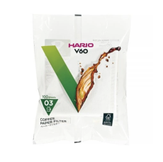 Hario - V60-03, Papírové filtry na dripper, bělené, 100 ks