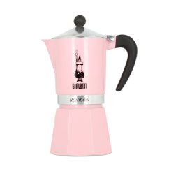 Bialetti - RAINBOW, růžový, kávovar, moka konvička, objem 6 šálků