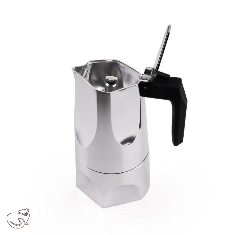 Alessi - Moka pot Ossidiana, coffee maker for 1-6 cups - Počet šálků: 6 (300 ml)