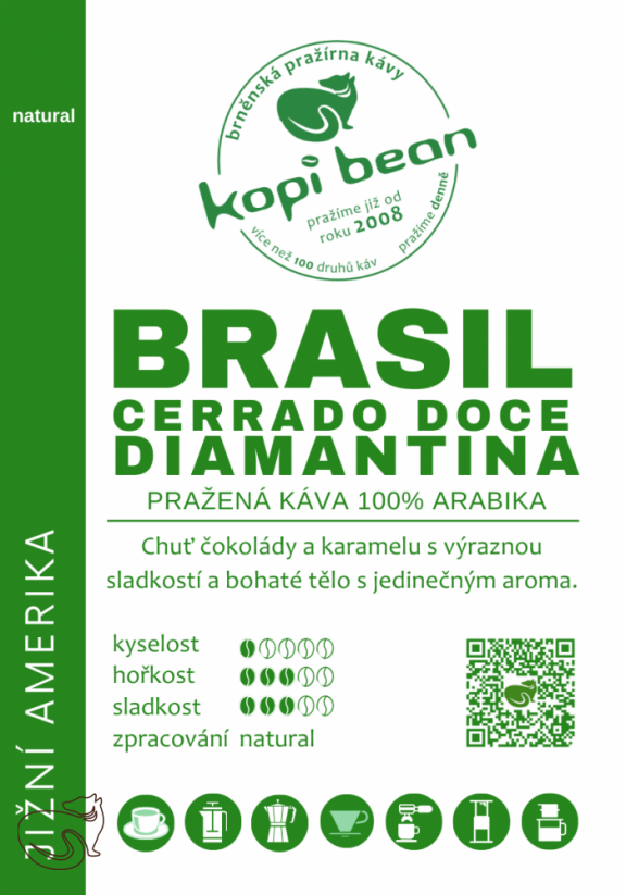 Brasil Cerrado Doce Diamantina - свіжообсмажена кава, хв. 50г