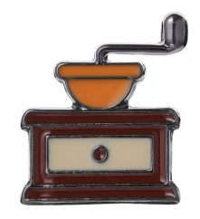 Clothes pin badge - coffee Grinder
