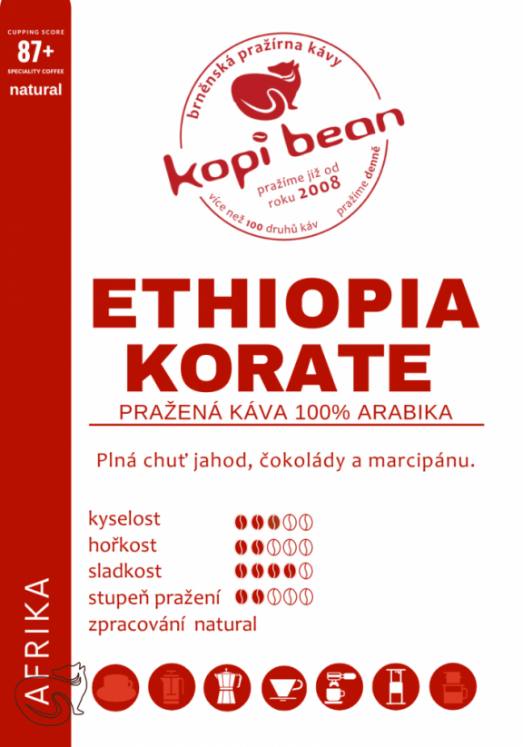 Ethiopia Korate – čerstvě pražená káva, min. 50 g
