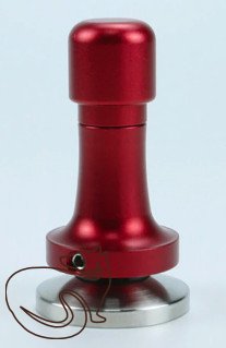 kawio - Тампер, тампер для кави з регулюванням тиску червоний, 58 мм 1шт.