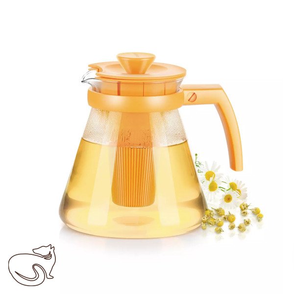 Tescoma - TEO TONE, чайник з жовтого скла з ситечками, 1,25 л