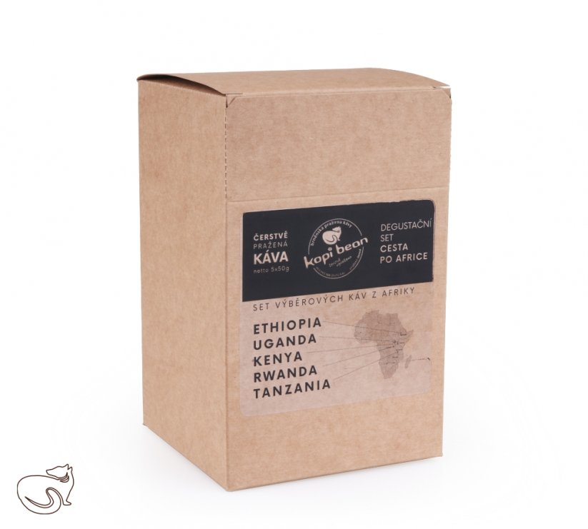 Degustační set káv Cesta po Africe 5x50g