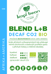 Decaf Blend L+B CO2 - BIO směs kávy ze Střední Amerik a Afriky – čerstvě pražená bezkofeinová káva Arabika, min. 50g