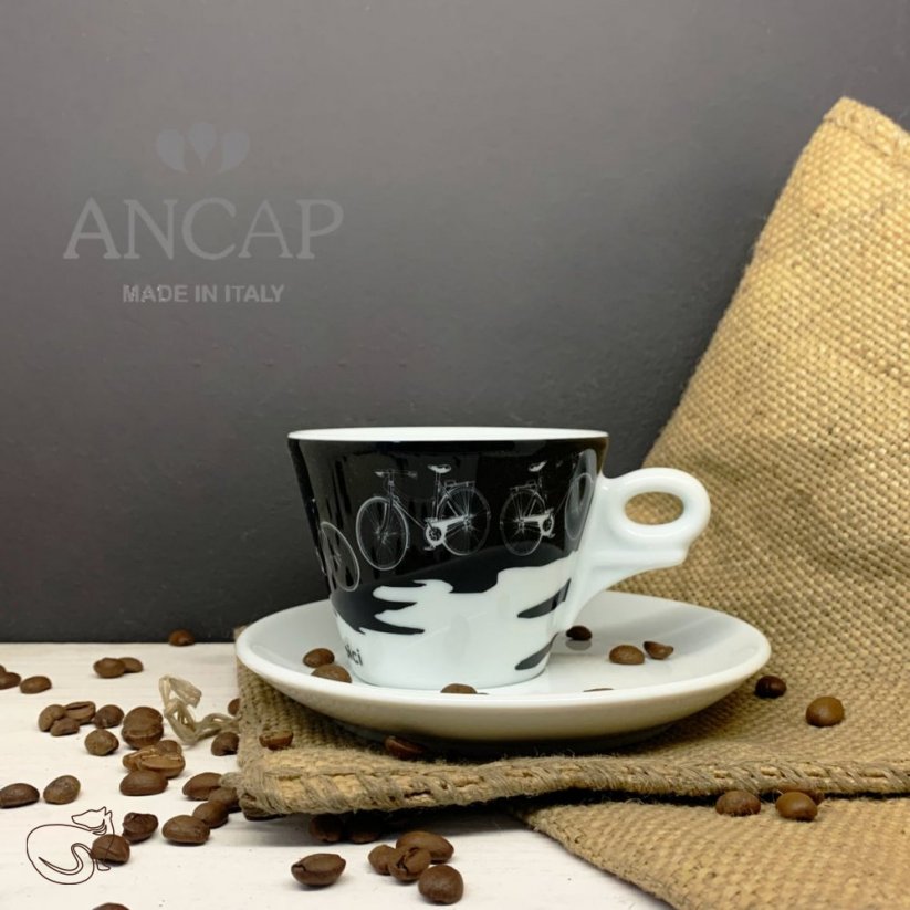 dAncap - чашка з блюдцем cappuccino Italia in Bici, річка, 180 мл