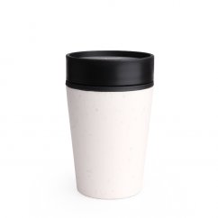 rCUP Cream and Black kelímek na kávu recyklovaný vodotěsný 227ml