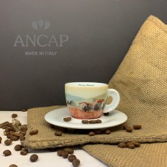 dAncap - šálek s podšálkem espresso Contrade, mák, 60 ml