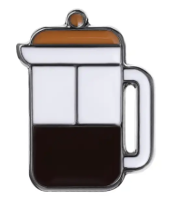 Clothes pin badge - French press big