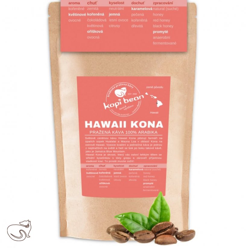 Hawaii Kona Extra Fancy - čerstvě pražená káva, min. 50g