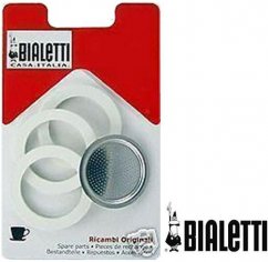Náhradní těsnění a filtr na moka konvičku Bialetti Moka induction, 3 šálky