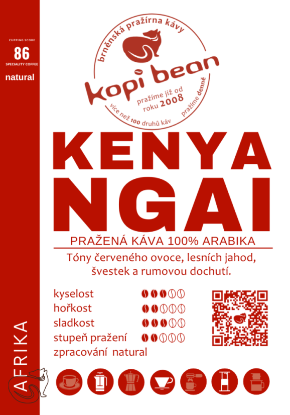 Kenya Ngai – čerstvě pražená káva Arabika, min. 50 g