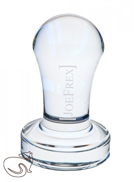 JoeFrex Crystal, skleněný čirý plochý (flat) tamper průměr 58mm