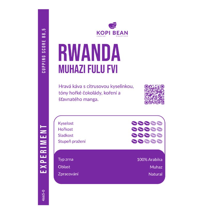 Rwanda Muhazi Fulu FVI (Red Bourbon), natural