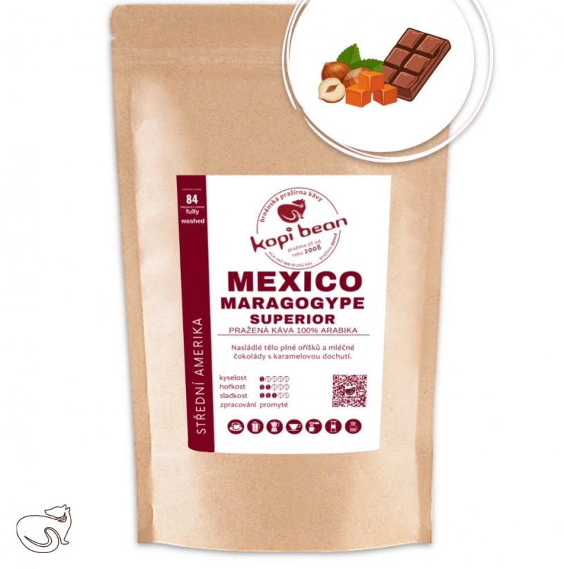 Mexico Maragogype Superior – čerstvě pražená káva, min. 50g