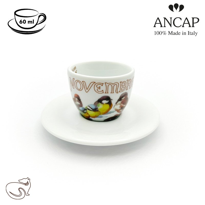 dAncap - šálek s podšálkem espresso Novembre (Listopad) Anno Di Campagna
