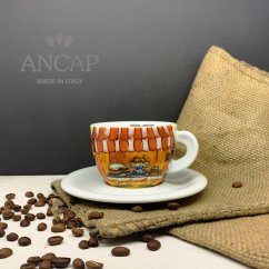 dAncap - Чашка з блюдцем для еспресо Mercantini, кондитерська, 60 мл