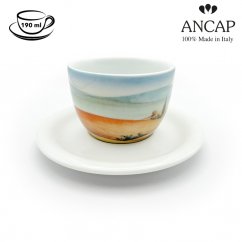 dAncap - Contrade Чашка для капучино з блюдцем, тісто, 190 мл