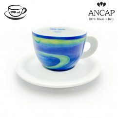 dAncap - Чашка з блюдцем для капучіно Preziosa, озеро, 190 мл