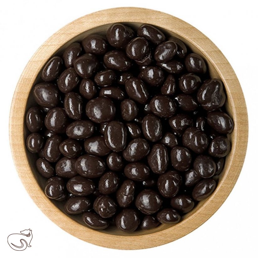 Kávová zrna v polevě z hořké čokolády, min. 100g