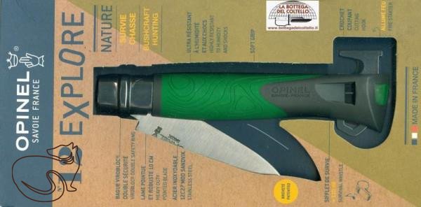 Zavírací nůž Opinel No. 12 Explore Knife Nature Green