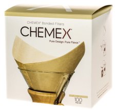 Chemex FSU-100 papírový filtr čtvercový přírodní pro 6,8,10 šálků (100ks)