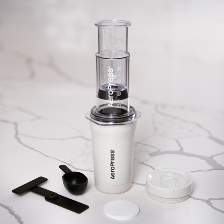AeroPress® Go Plus - travel coffee machine, cream