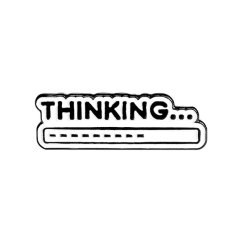 Připínáček na oblečení - Thinking