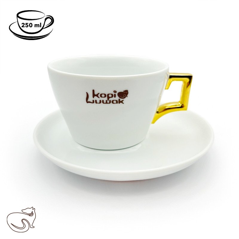 Exclusive cappuccino cup with Kopi Luwak logo + 50g free coffee!