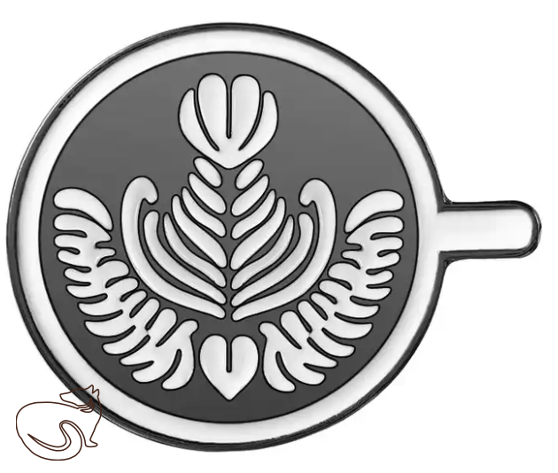 Špendlík s odznakom - Latte art rozetka
